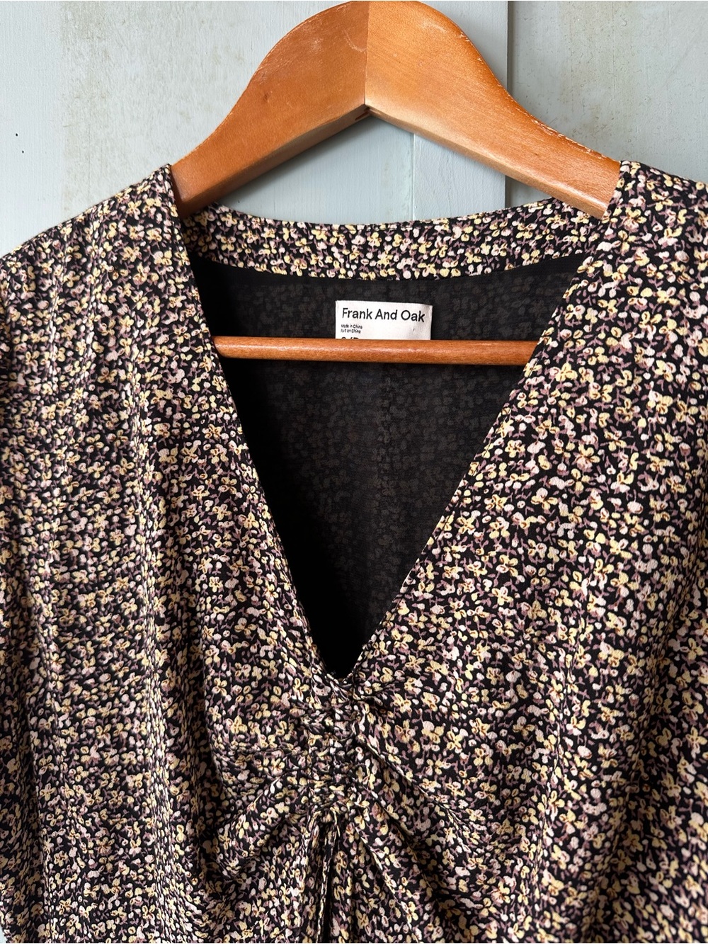 Frank & Oak Brown Floral Midi Dress - Picture 5 of 9